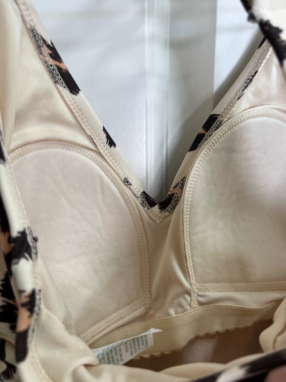Kona Sol Womens Leopard One Piece Swimsuit in Cream/Brown, Size S - Picture 9 of 12